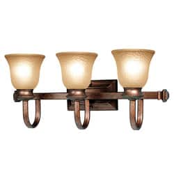 slide 1 of 1, Woodbridge Lighting Dresden 3-light Marbled Bronze Bath Bar