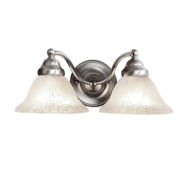 Shop Woodbridge Lighting Anson 2light Satin Nickel Bath