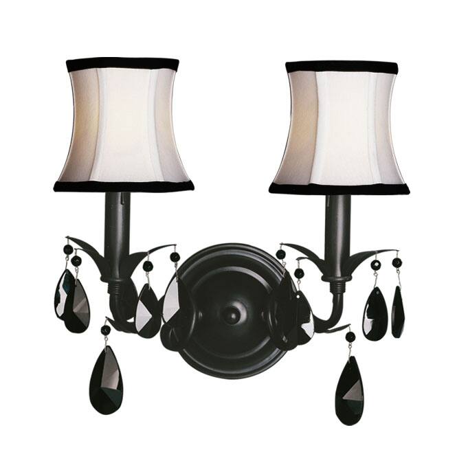Woodbridge Lighting Avigneau 2-light Black Wall Sconce