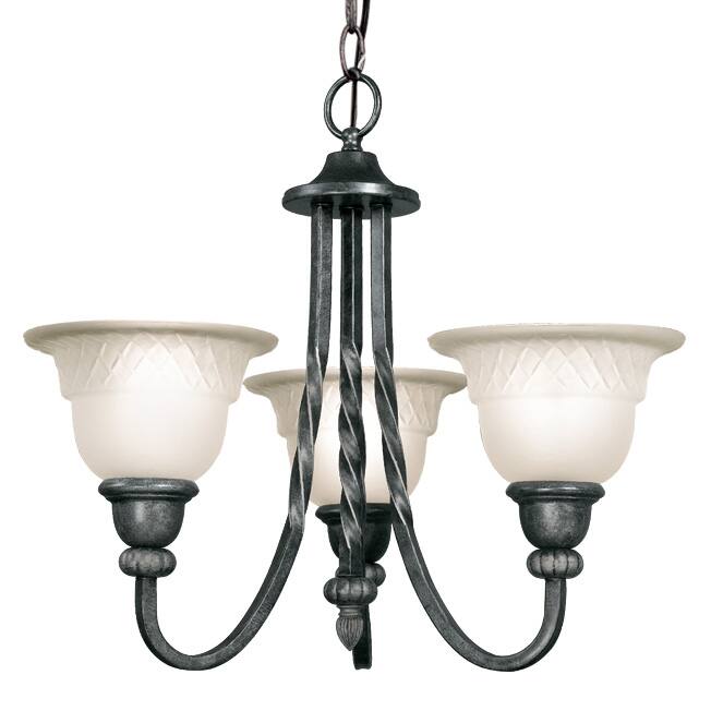 Woodbridge Lighting Amelia 3-light Charcoal Chandelier