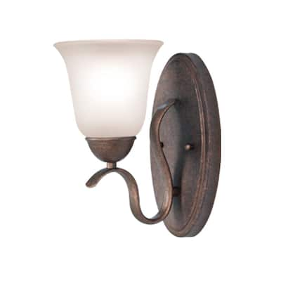 Woodbridge Lighting Beaconsfield 1-light Marbled Bronze Bath Sconce