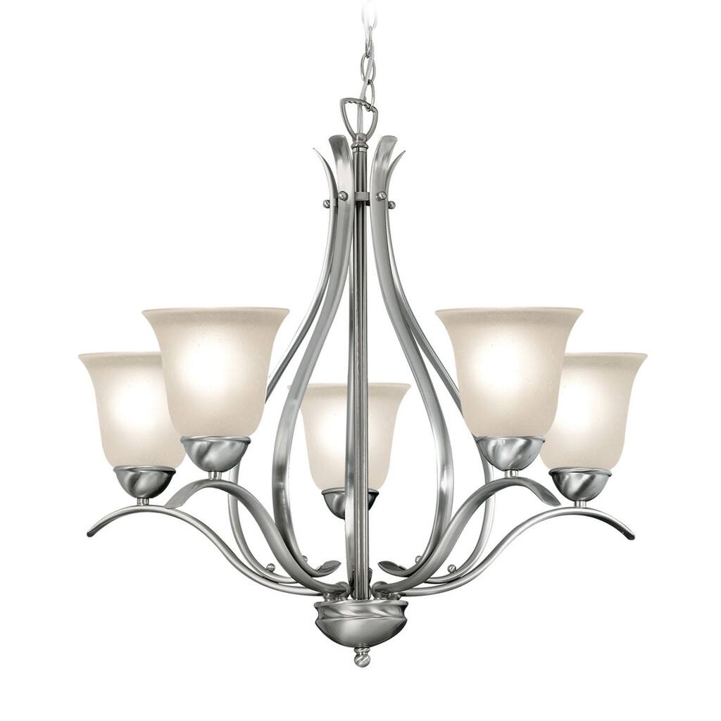 Woodbridge Lighting Beaconsfield 5-light Satin Nickel Chandelier - Silver