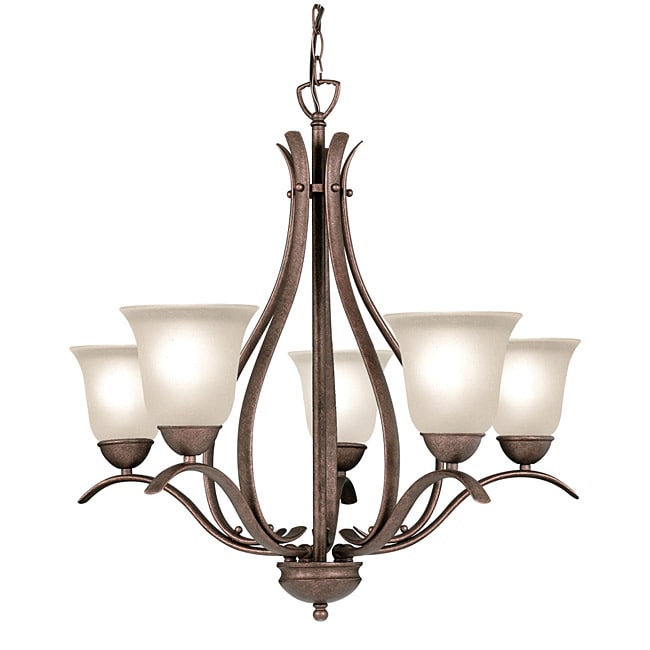 Woodbridge Lighting Beaconsfield 5 light Marbled Bronze Chandelier