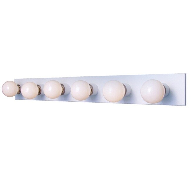 Woodbridge Lighting Basic 6 light Bright White Bath Bar Vanity