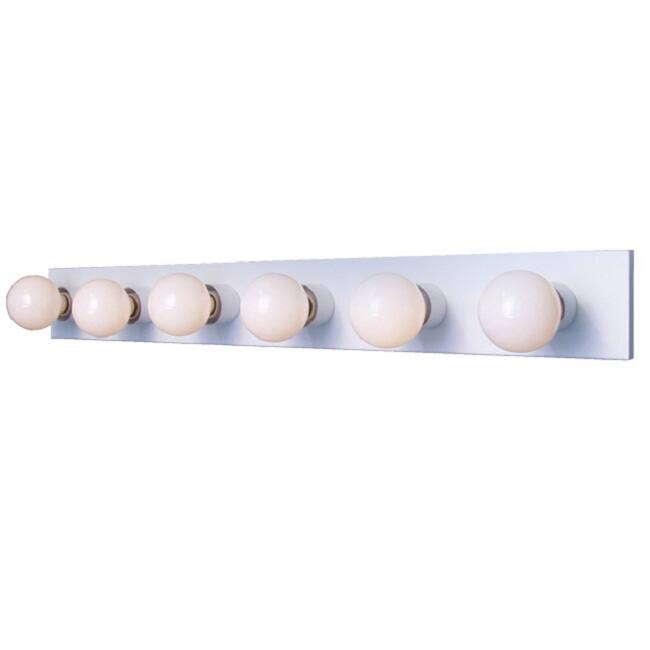 Woodbridge Lighting Basic 6-light Bright White Bath Bar Vanity