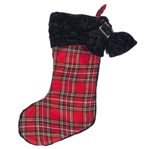 Selections by Chaumont Christmas Plaid Stocking