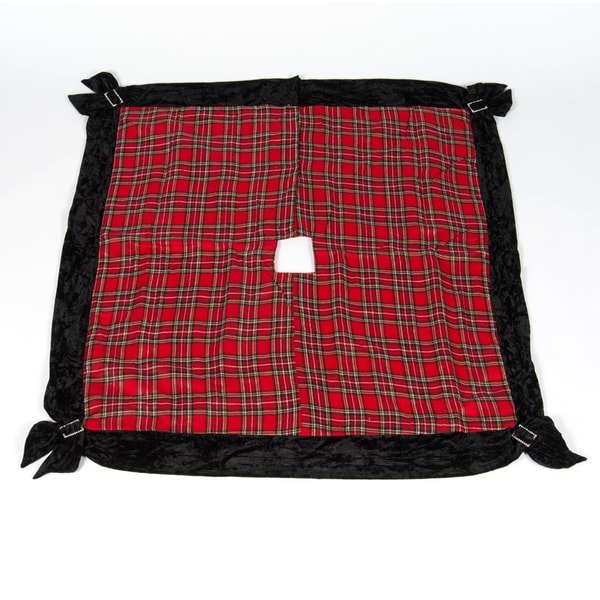 Shop Christmas Plaid Tree Skirt by Selections by Chaumont Free