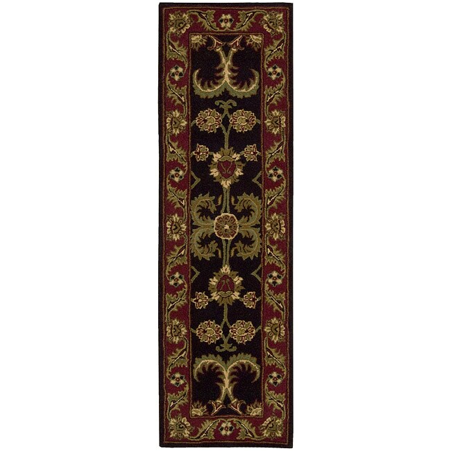 Nourison Hand-tufted Caspian Black Wool Rug - 2'3" x 7'6" Runner