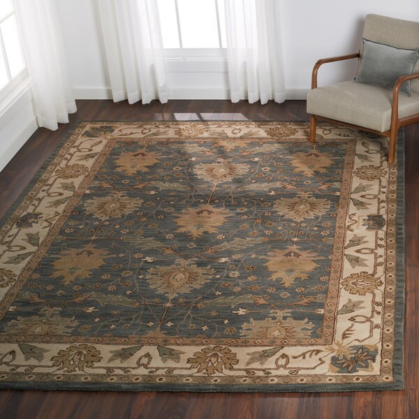 Nourison Hand-tufted Caspian Blue Wool Rug - 5' x 8'