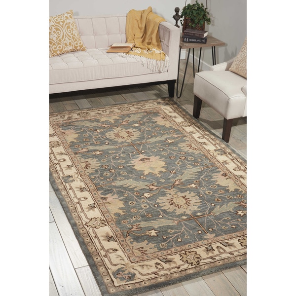 Nourison Hand-tufted Caspian Blue Wool Rug - 5' x 8'