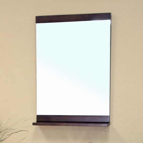 Vollie Medium Walnut Bathroom Vanity Mirror