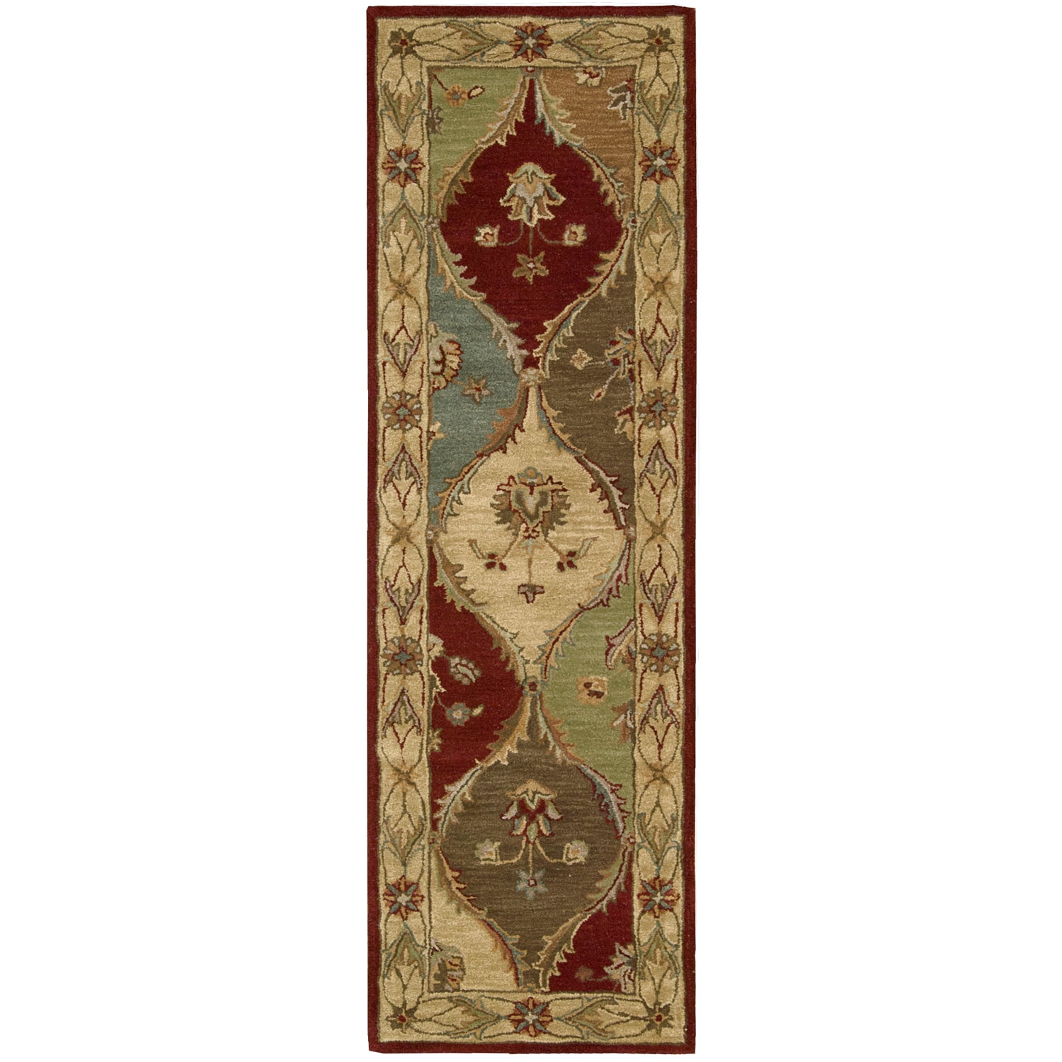 Nourison Hand tufted Caspian Multicolor Traidtional Wool Runner Rug (23 X 76)