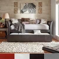 Deco Faux Leather Daybed and Trundle by iNSPIRE Q Bold