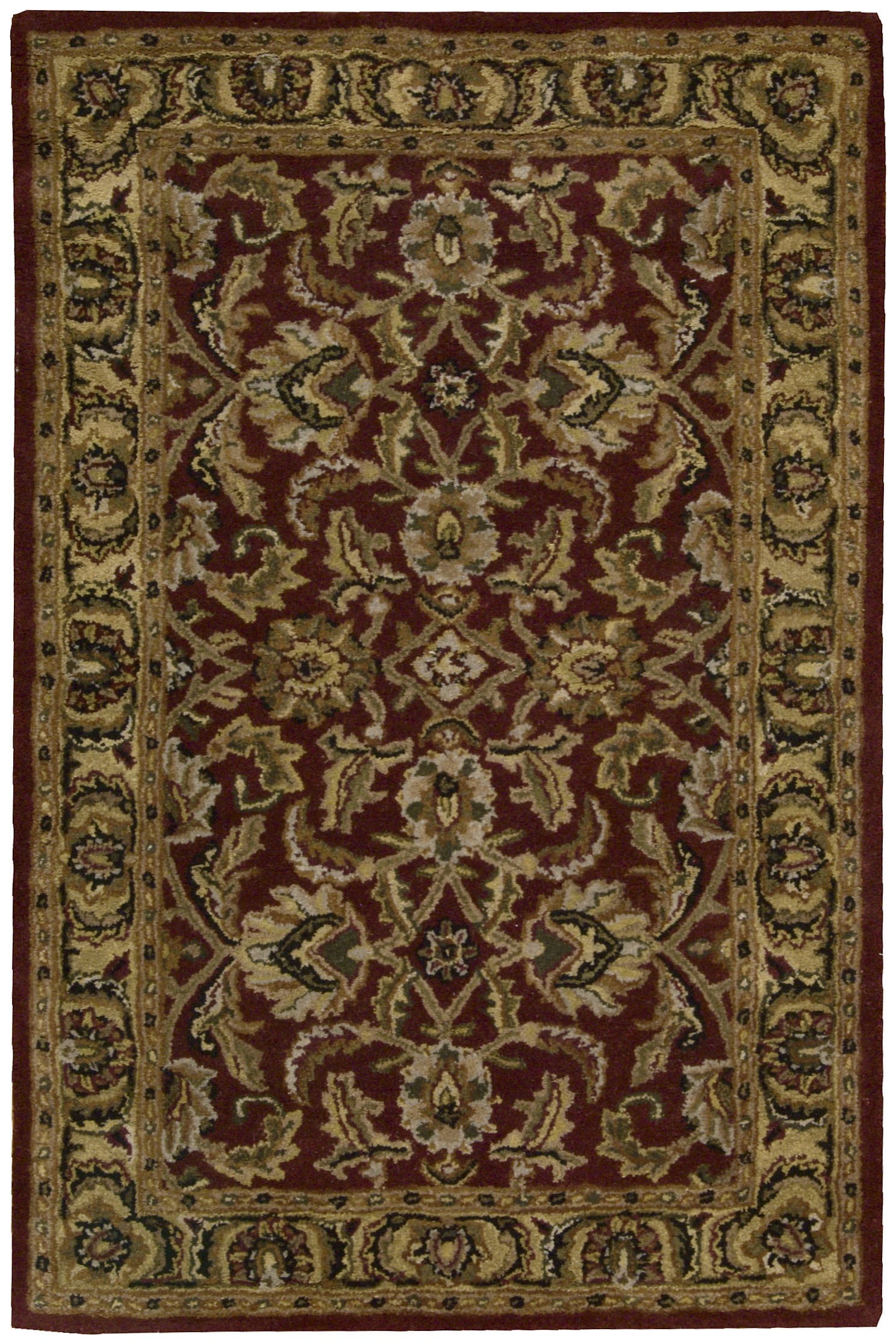 Nourison Traditional Hand tufted Caspian Burgundy Wool Rug (26 X 4)