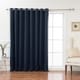 Aurora Home Extra Wide Fire-retardant Grommet 84-inch Blackout Curtain ...