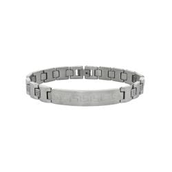 Stainless Steel Men's Greek Key Design Bracelet Moise Men's Bracelets