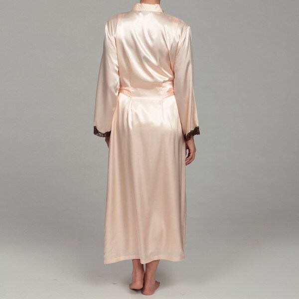 Jones New York Women's Peach Silk-Like Robe - Overstock Shopping - Top ...