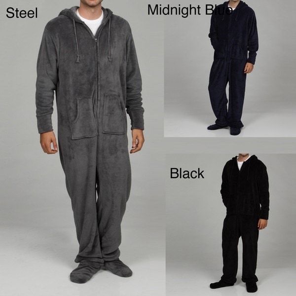Alexander Del Rossa Men's Microfleece One-piece Pajamas