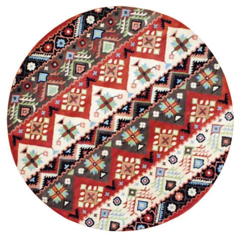 Handmade Tibetan Wool Rug - 8' x 8'