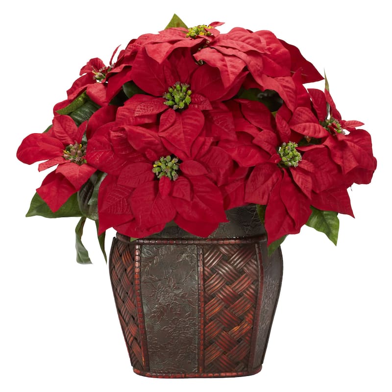 Poinsettia with Decorative Vase