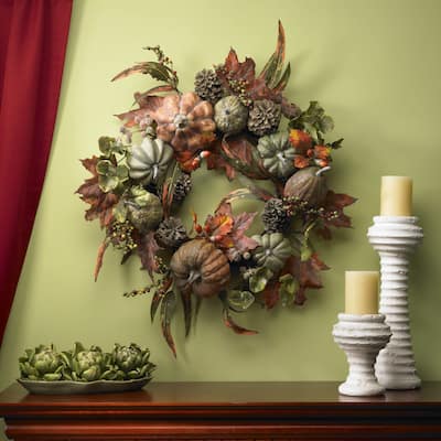 Pumpkin and Gourd Wreath