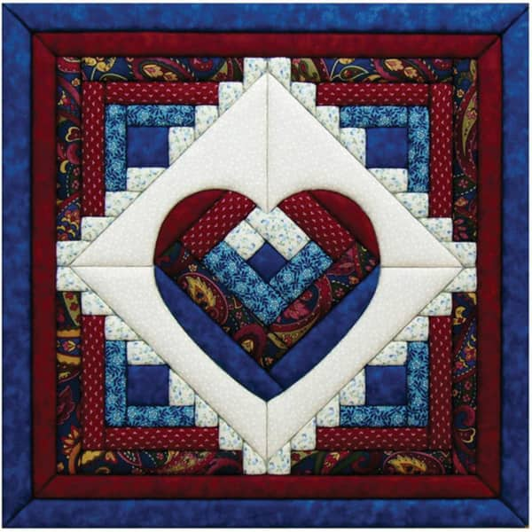 Shop Quilt Magic Log Cabin Heart Kit 15 5 X 15 5 Free Shipping