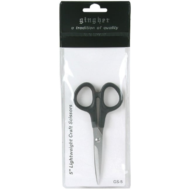 Gingher Lightweight Craft Scissors (5 inchesMolded black nylon handlesTempered stainless steel bladesPrecision ground blades allow exact cutting all the way to the pointThese ambidextrous scissors are perfect for any craft projectImported )