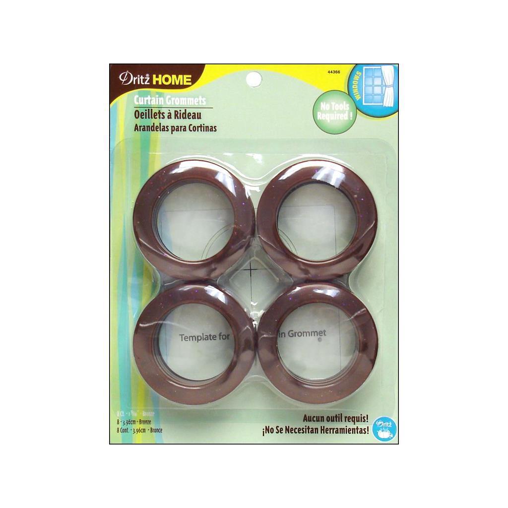 Shop Dritz Bronze Colored Plastic Curtain Grommets Pack Of Eight