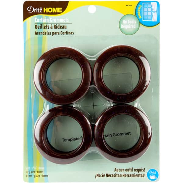 Shop Dritz Bronze Colored Plastic Curtain Grommets Pack Of Eight
