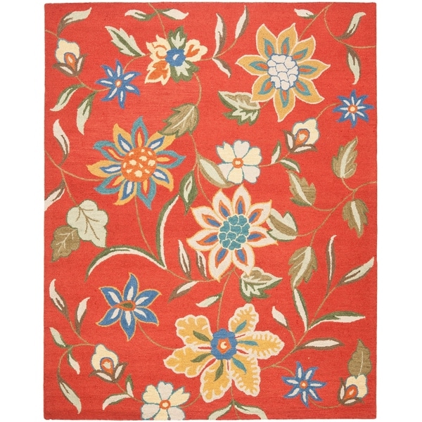 Safavieh Handmade Blossom Rust Wool Area Rug - 8' x 10'