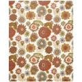 Safavieh Ivory Blossom Handmade Wool Area Rug - 8' x 10'