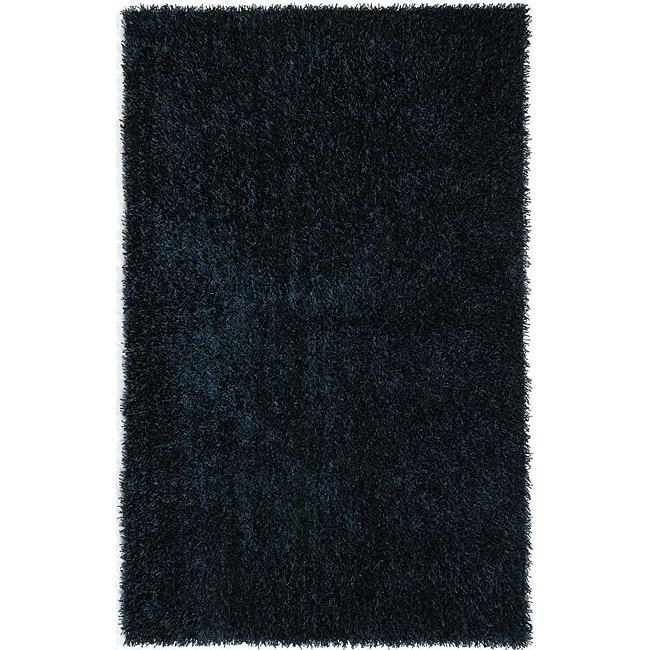 Flux Woven Blue Shag Rug (36 X 56)