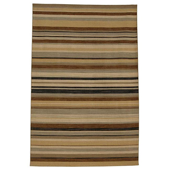 Flat Weave Wool Area Rug (8 X 10)