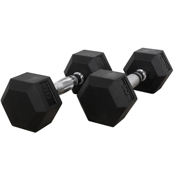 Set Of 2 Basics Neoprene 15Lb Dumbbells Hexagonal Shape