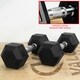Valor Fitness RH-12 Rubber Hex Dumbbells for Strengthening and Toning Muscles- 12lb (Pair) - Thumbnail 3