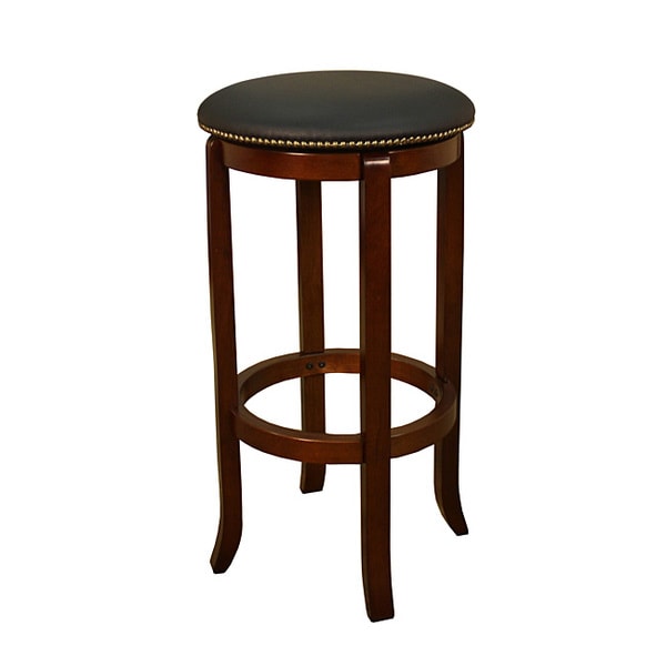 Lewisville 24 inch Walnut Swivel Counter Stool