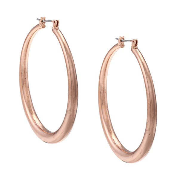 NEXTE Jewelry Rose Goldtone Tapered Round Hoop Earrings - On Sale ...