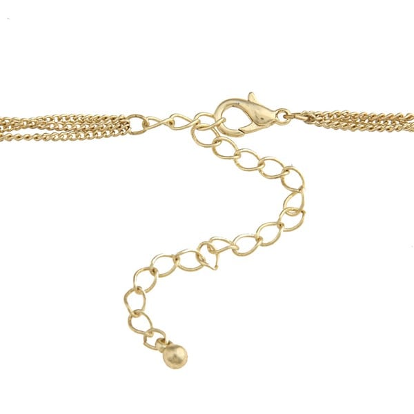 Kate Bissett Goldtone Three Strand Charm Necklace