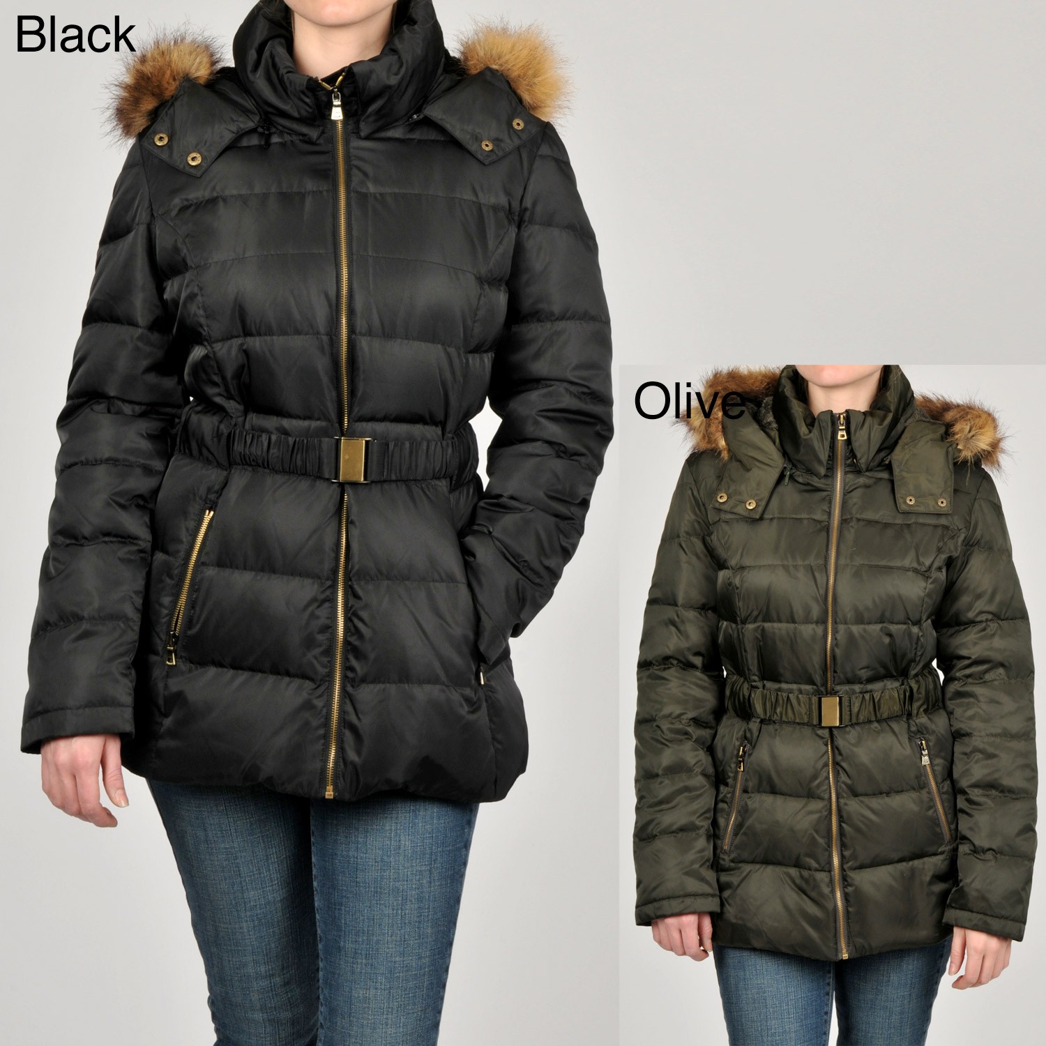 jones new york hooded down jacket