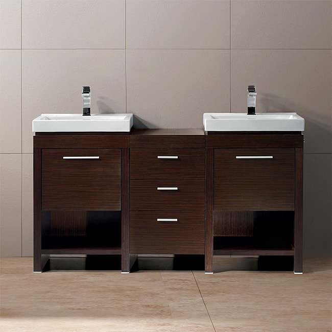 Vigo 59 inch Adonia Freestanding Double Bathroom Vanity