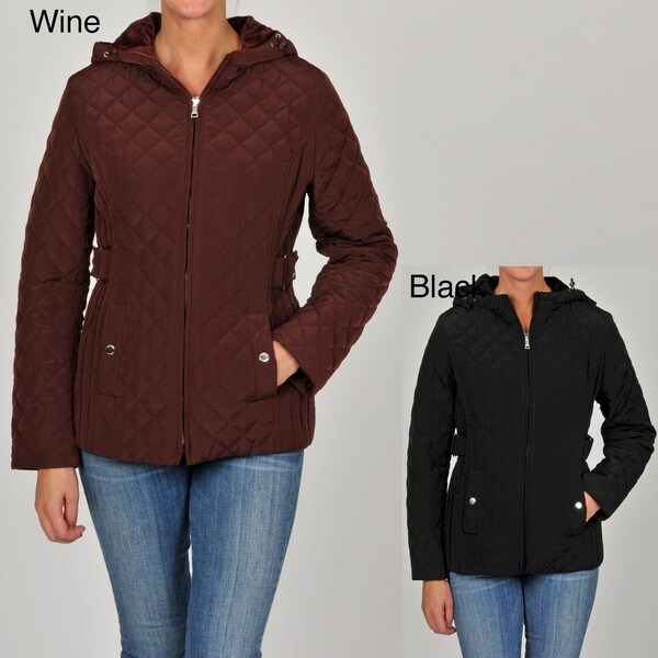 Esprit Women's Junior Quilted Hooded Jacket