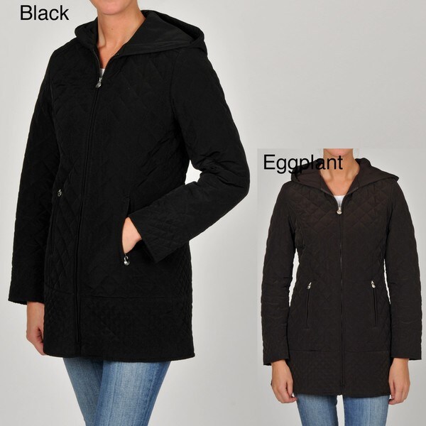 Charles River Apparel Women's Faux Fur Trimmed Fleece Hood Jacket NEW