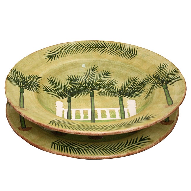 Shop Palm Tree Collection Serving Platter and Matching Serving Bowl Set