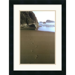 Ruth Burke 'Ocean Footprints' Framed Art Print | Overstock.com Shopping ...