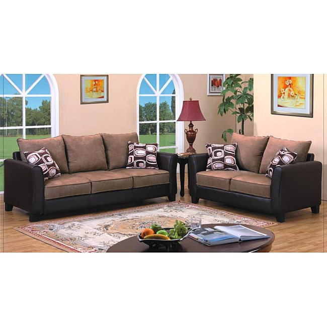 Jensen Light Brown Sofa and Loveseat  ™ Shopping   Great