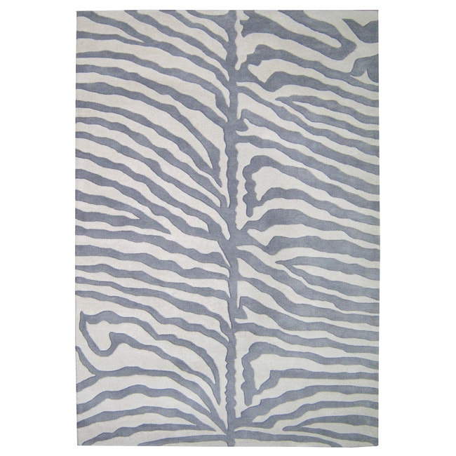 Alliyah Handmade???safari Grey New Zeeland Blend Wool Rug (6 X 9)