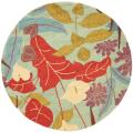 Safavieh Handmade Blossom Blue Wool Rug (6' Round) - 6'