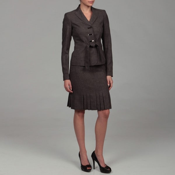 Anne Klein Women's Dark Stone 3-button Skirt Suit - 13915408 ...