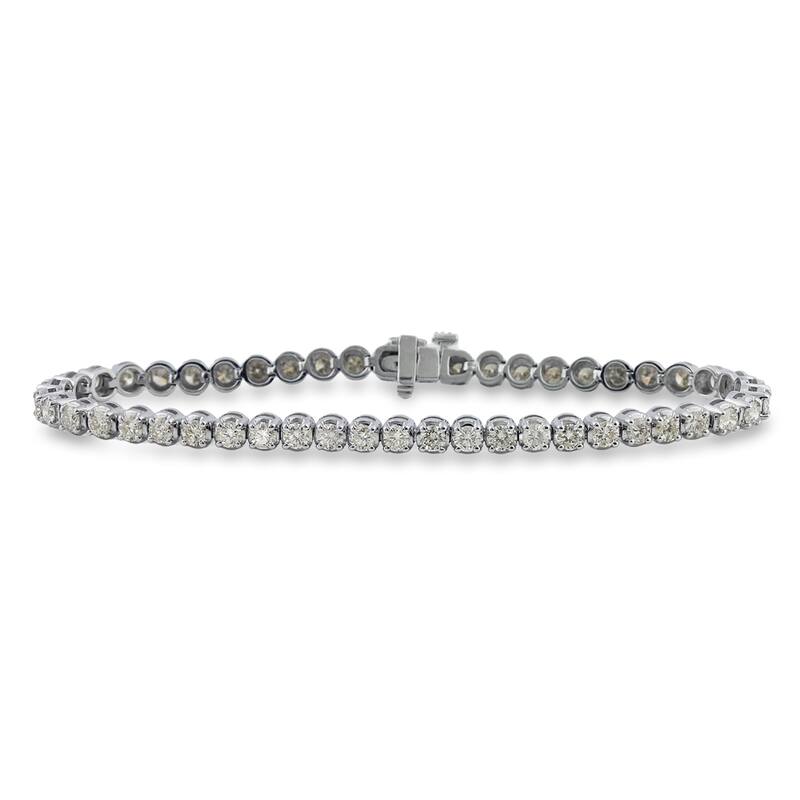 Auriya 3 carat TW Round Diamond Tennis Bracelet 14k Gold - 6.5-inch - White