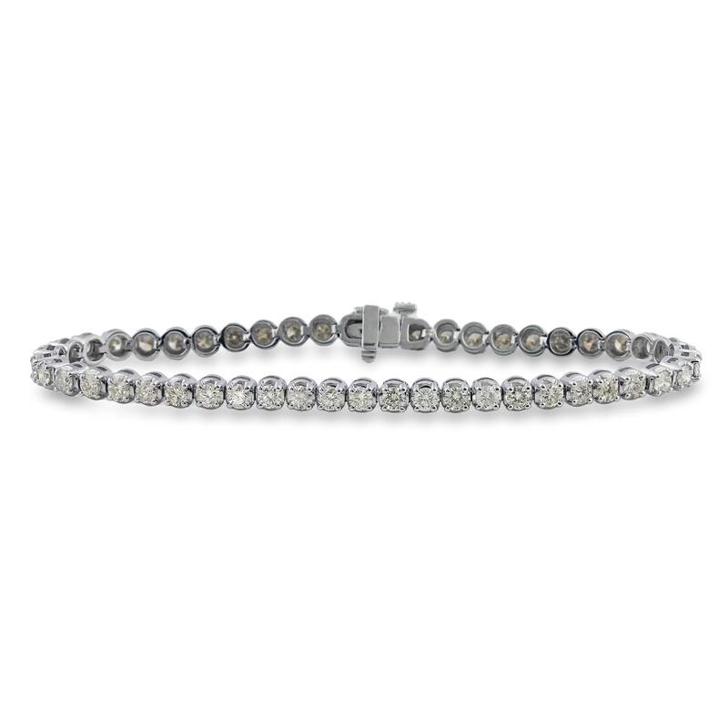 Auriya 3 carat TW Round Diamond Tennis Bracelet 14k Gold - 7-inch - White